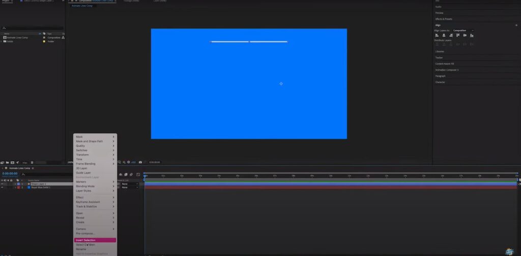 Creating the line in After Effects